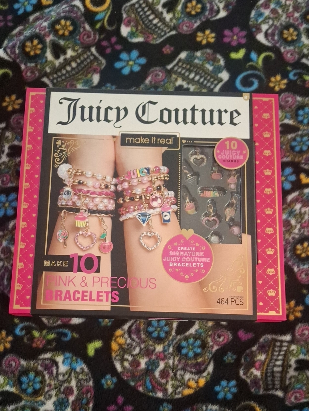 Juicy Couture Pink & Gold Charm Bracelet Set